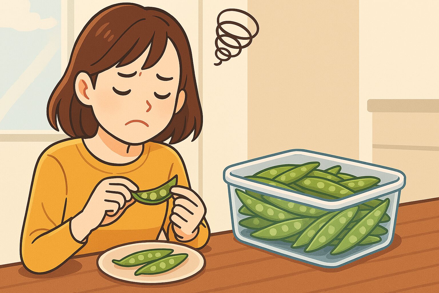 スナップエンドウを冷凍したらまずかった…その原因とは？