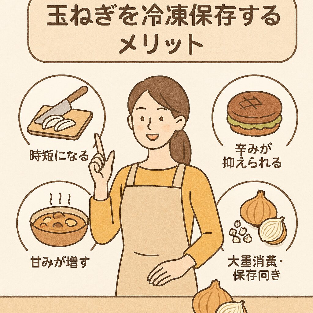 玉ねぎを冷凍保存するメリット