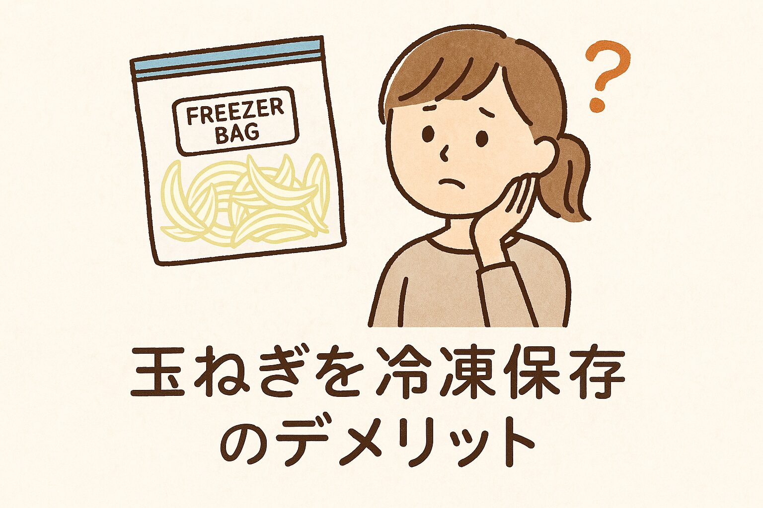玉ねぎを冷凍保存するデメリット