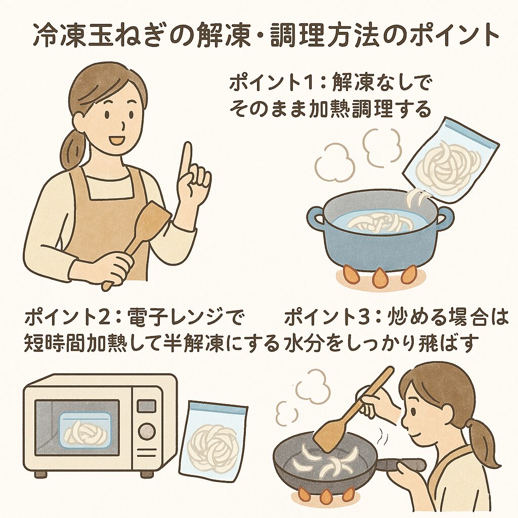 冷凍玉ねぎの解凍・調理方法のポイント