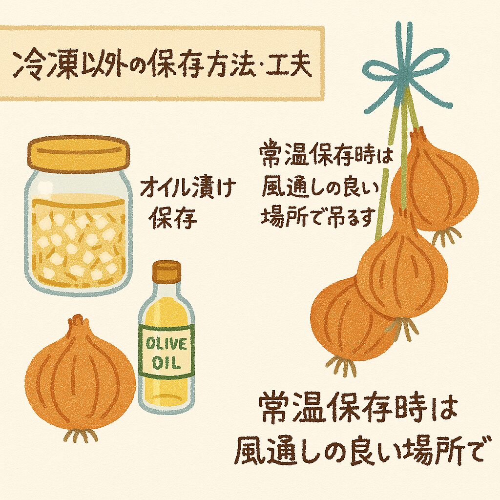玉ねぎの冷凍以外の保存方法・工夫
