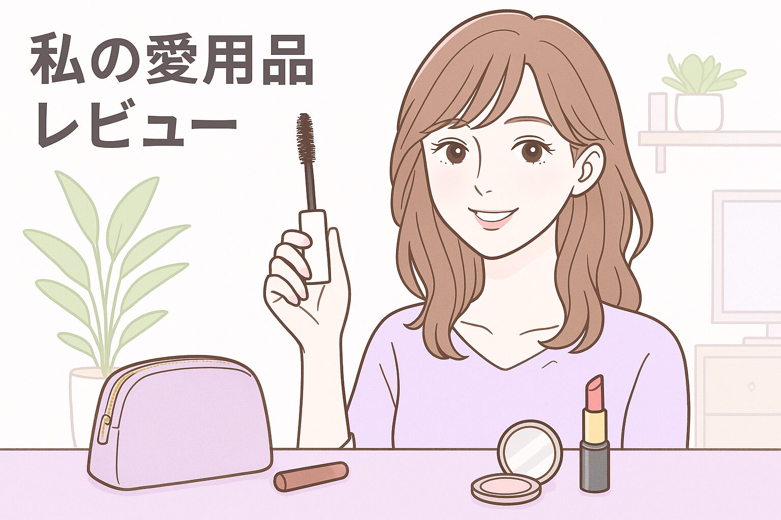 化粧直しと一緒に白髪隠しを使う女性(カラリス使用シーン)