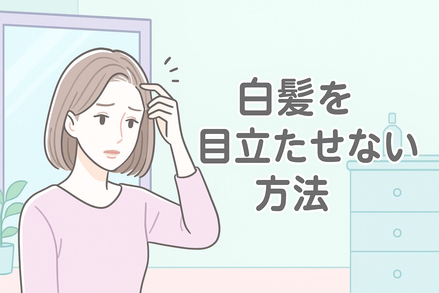 白髪を目立たせない方法｜隠す髪型・便利アイテム・応急処置まとめ
